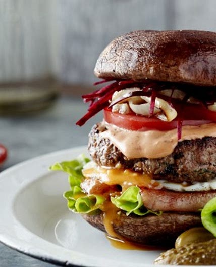 Gluten-free burger with chipotle aioli