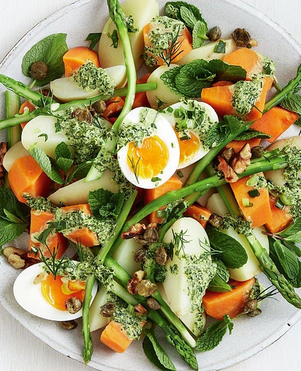 Healthier potato salad with herb dressing recipe
