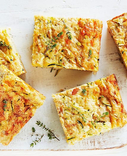 Tuna and zucchini slice