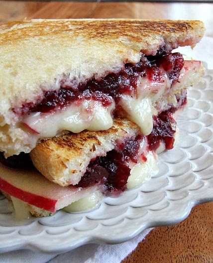 Brie, Apple and Cranberry Grilled Cheese