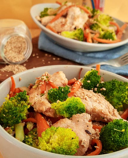 Receta de Fajitas de pollo con brócoli y zanahoria