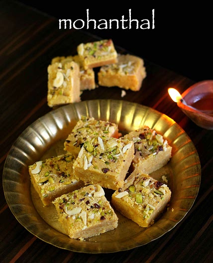 mohanthal recipe | how to make traditional gujarati mohanthal recipe