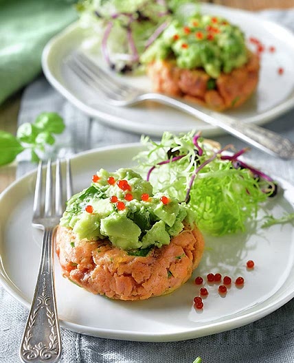 Hamburguesa de salmón