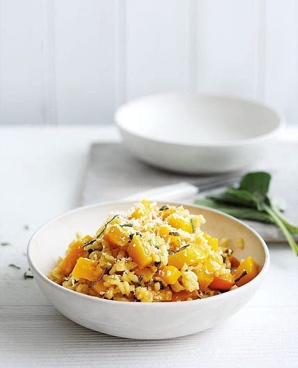 Baked butternut squash and sage risotto