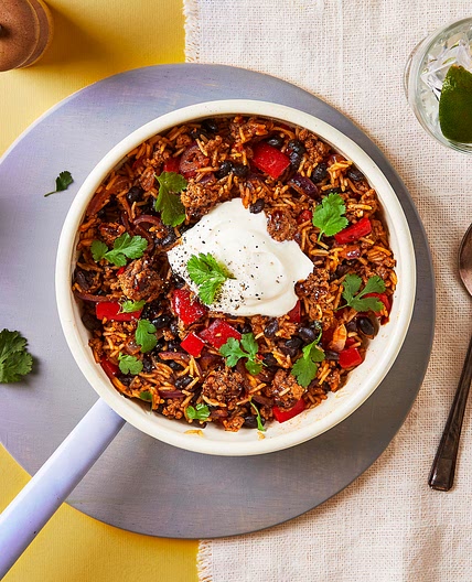 One-Pot Mexican Beef, Rice & Beans