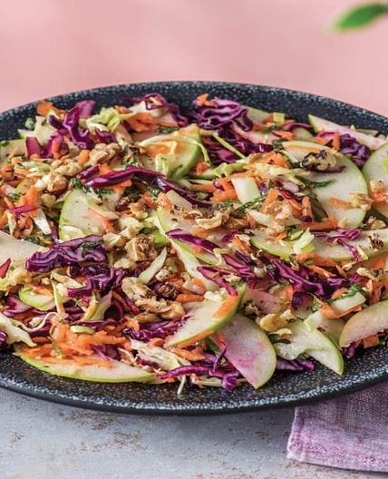 Apple & Mint Slaw with Walnuts & Mustard Cider Dressing | Serves 2