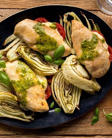 ×Hasselback Chicken Caprese With Fennel | MyFitnessPal