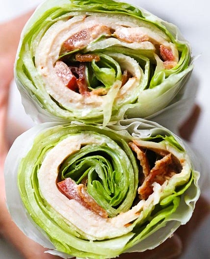 Chicken Club Lettuce Wrap Sandwich