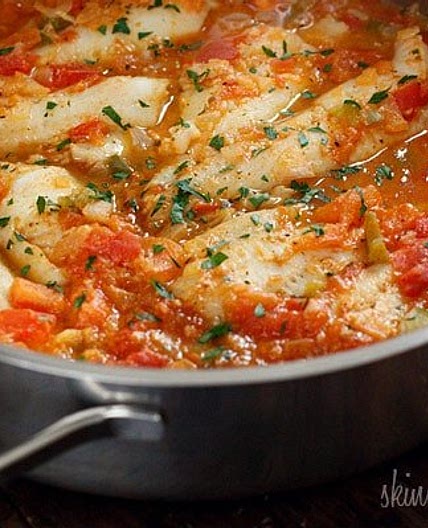 Skillet Cajun Spiced Flounder with Tomatoes