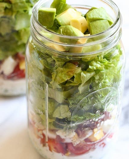 Cobb Salad in a Jar with Buttermilk Ranch