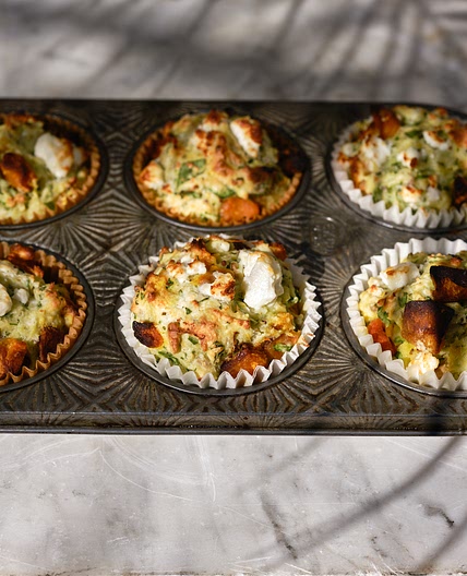 Seeded Pumpkin and Feta Muffins
