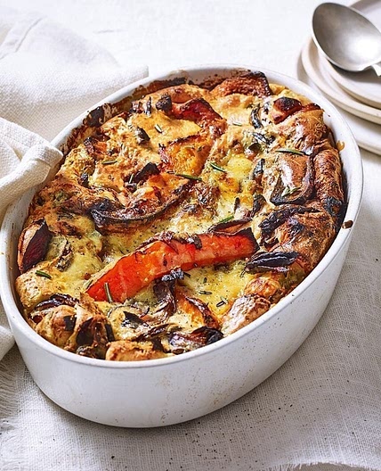 Squash and stilton veggie toad in the hole