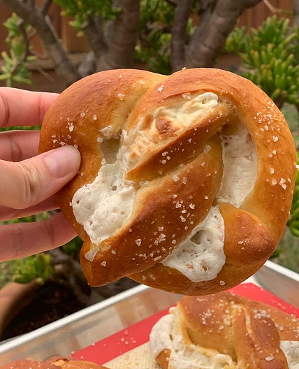 Mozzarella Stuffed Soft Pretzels