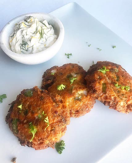 Salmon Croquettes with Lemon Dill Remoulade
