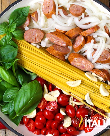One Pot Cheesy Pasta and Sausage