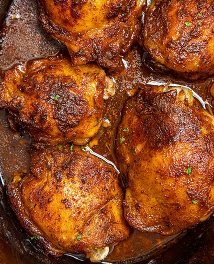 Slow Cooker Rotisserie Chicken Thighs