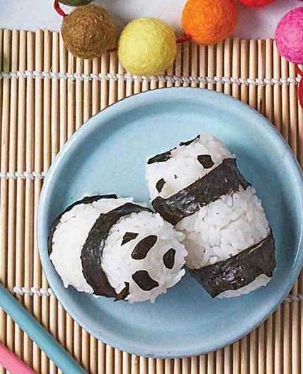 Mini sushi en forma de panda una receta para niños
