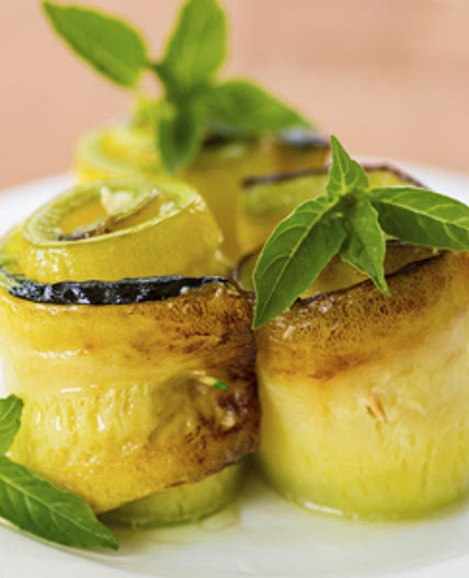 'Tarrito' de calabacín relleno de verduras