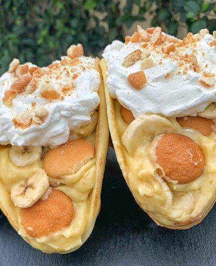 Banana Pudding Tacos