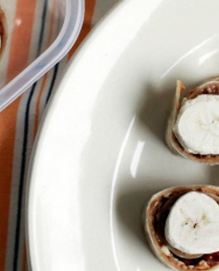 Crunchy Sunflower-Butter, Bacon and Banana Pinwheels