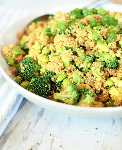 High Protein Vegan Edamame Quinoa Salad