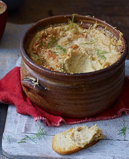 Warm fennel, butter bean and parmesan dip