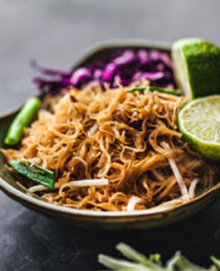 Pad Mee. Vermicelli Thai Rice Noodles