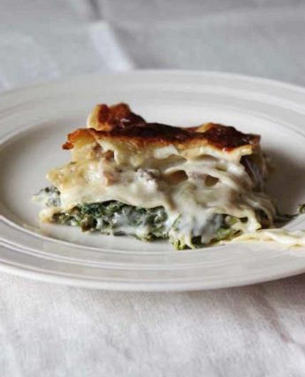 Kale and mushroom lasagne