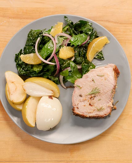 Roasted Pork Butt With Apples and Onions