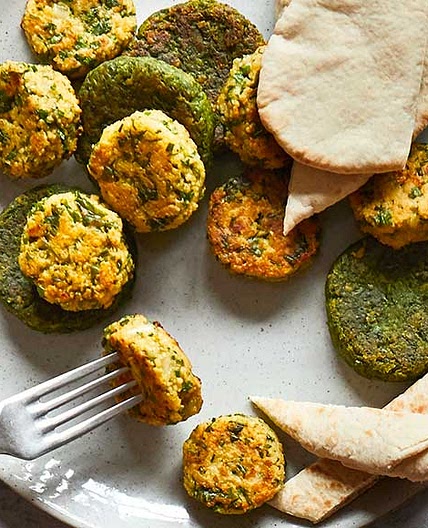 Spinach falafel bites