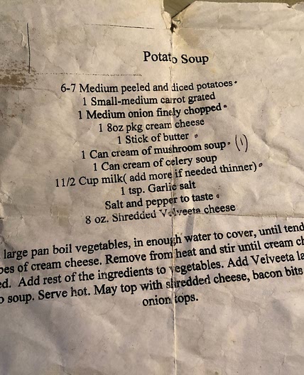 Potato soup -mama Lisa's version