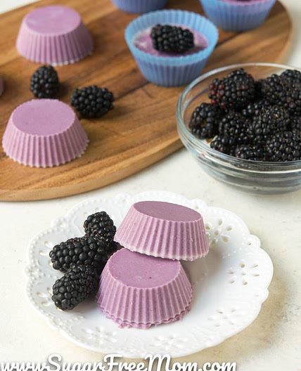 Keto Blackberry Coconut Butter Fat Bombs