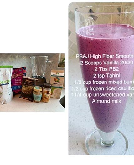 🥤PB&J smoothie breakfast 