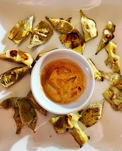 Roasted Lemon Artichoke appetizer low carb