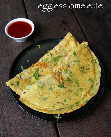 eggless omelette recipe | vegetable omelette recipe | veggie omelette