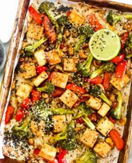 Sheet Pan Chinese Cashew Tofu