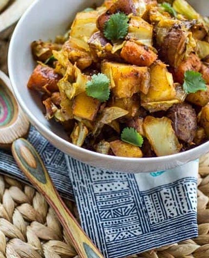 Atakilt Wat - Ethiopian Spiced Cabbage, Carrot, and Potatoes