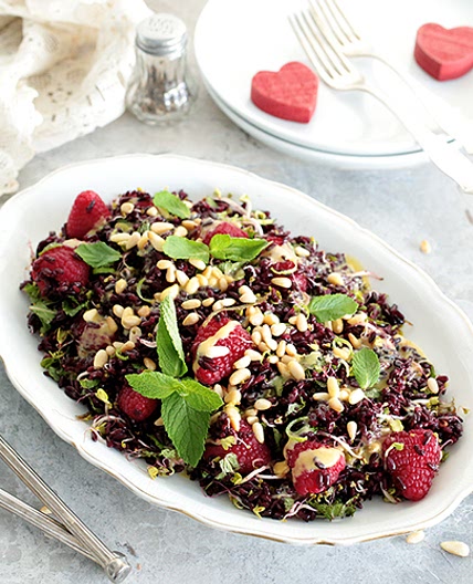 Black Rice and Raspberry Salad
