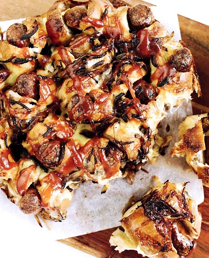 Sausage sizzle pull-apart recipe
