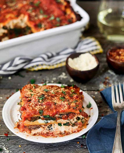 Vegan Spinach Mushroom Lasagna