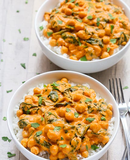 Indian Coconut Chickpea Curry (Healthy & Vegan)