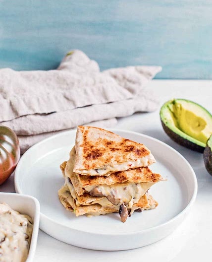 Gooey Mushroom Quesadillas