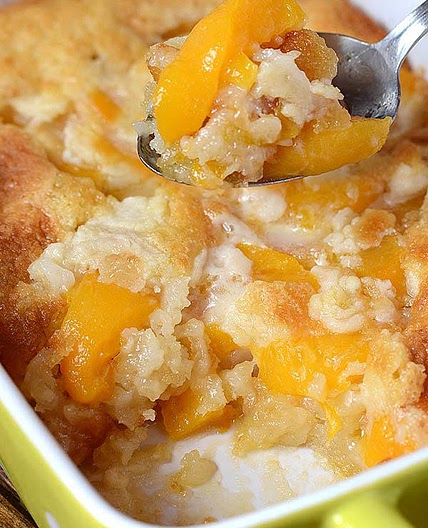 Super Easy Peach Cobbler