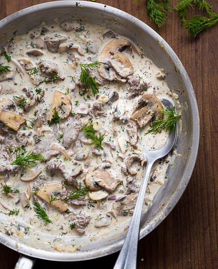 Whole30 Beef Stroganoff