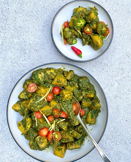 Sunita's Saag Aloo (Aloo Palak)