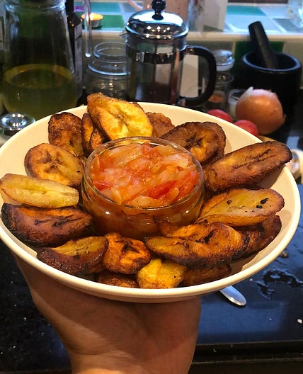 Hajja's Fried Plantain and Tomato Stew