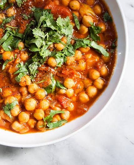 Moroccan Chickpeas with Couscous