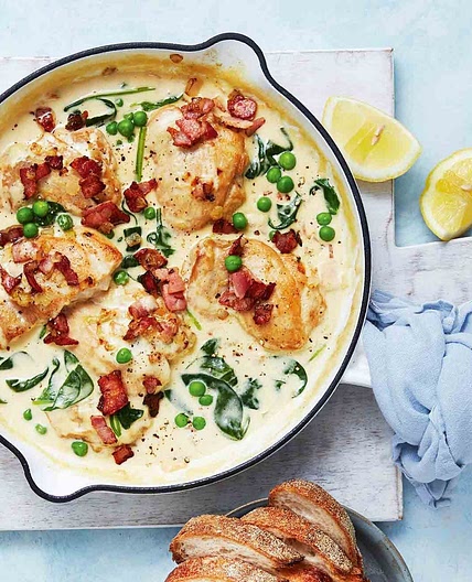 One-pan creamy chicken and bacon recipe