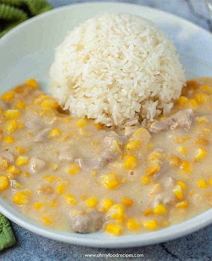 Cream corn chicken rice