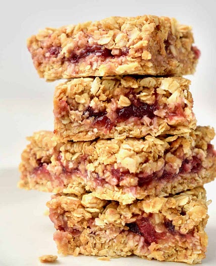 Peanut Butter Jelly Oat Bars